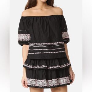 LOVESHACKFANCY Women's Off-The-Shoulder Frida Top $224 NEW